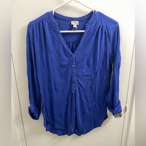 Dynamite 3/4 sleeve blue tunic